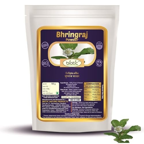 Biotic مسحوق براجراج الطبيعي للنمو الشعر (إكليبتا ألبا) - 100 جرام - Image 1