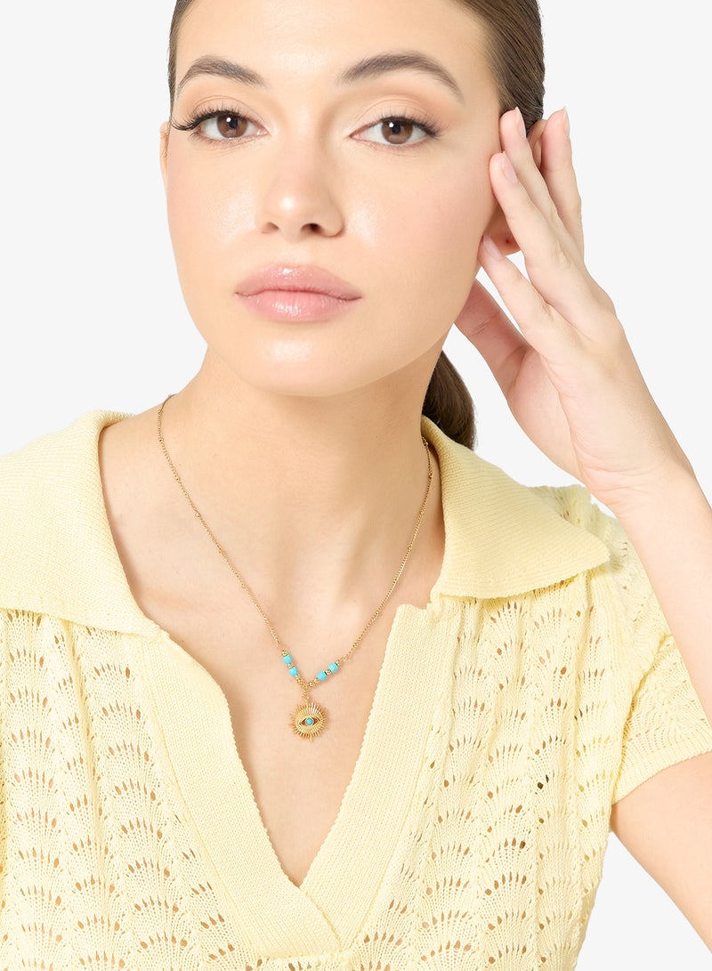 ELLA Multicolor Evil Eye Necklace - Image 4