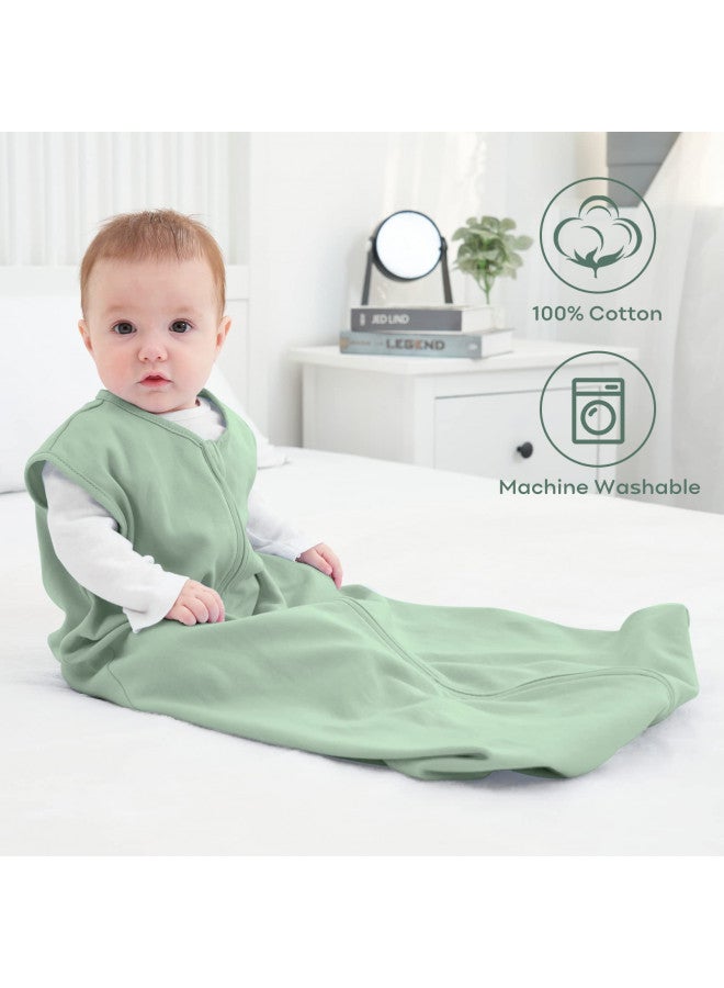 YOOFOSS Yoofoss Baby Sleep Sack 6-12 Months Wearable Blanket for Babies 100% Cotton 2-Way Zipper TOG 0.5 Toddler Sleeping Sack 3 Pack, Soft Lightweight Sleep Sacks - Image 1