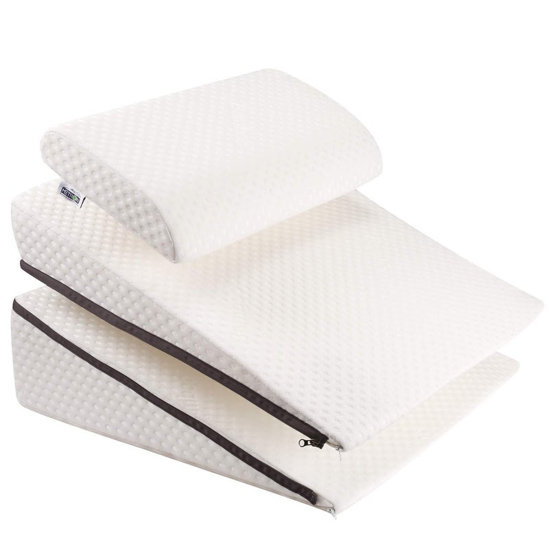 Metron Metron Adjustable Height In 3In1 Bed Wedge Pillow For Acid Reflux Gerd For Back Support Restful Sleep Medium Firm SupportMedicalGrade Supportive Sponge Size 24X24X12 Inches FoamMulticolor  - Image 2