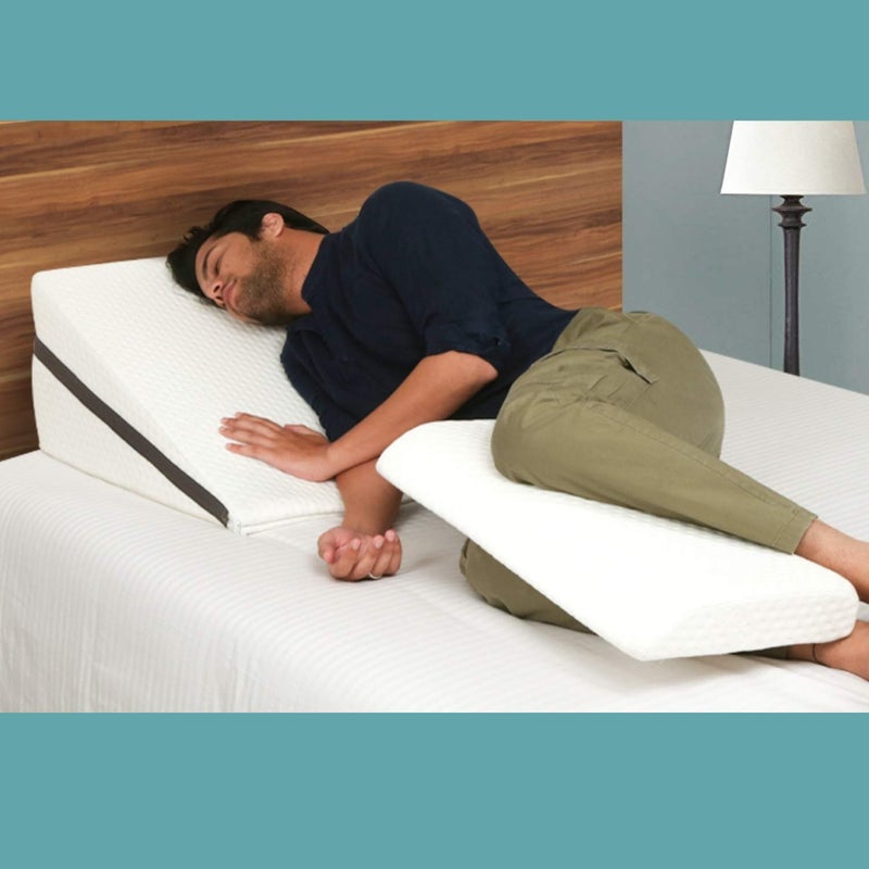 Metron Metron Adjustable Height In 3In1 Bed Wedge Pillow For Acid Reflux Gerd For Back Support Restful Sleep Medium Firm SupportMedicalGrade Supportive Sponge Size 24X24X12 Inches FoamMulticolor  - Image 4