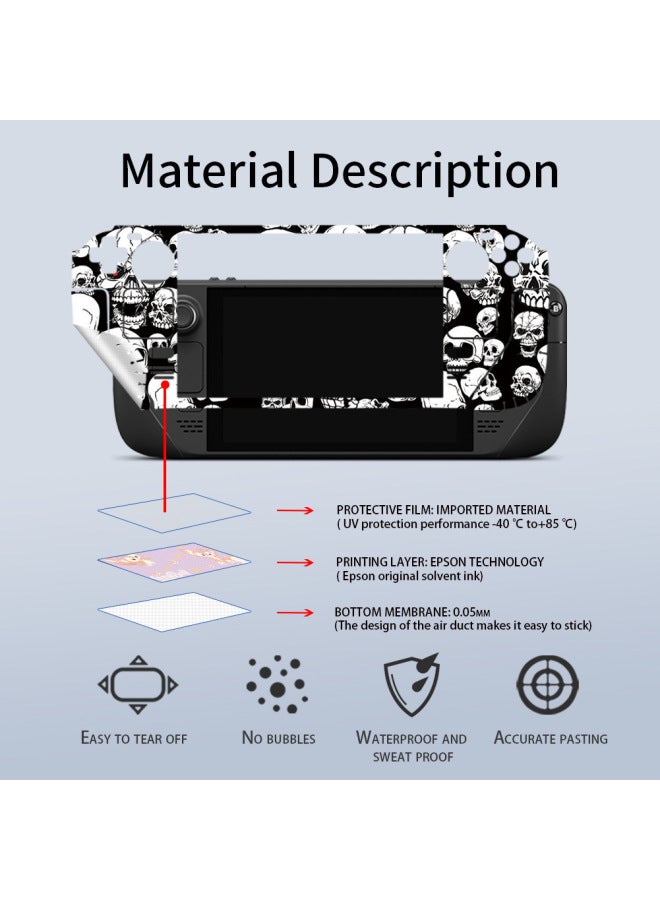 For Steam Deck Handheld Game Machine Sticker Protection Film Fashion Cartoon Cartoon Sticker Film-Color:SteamDeck-19030 - Image 4