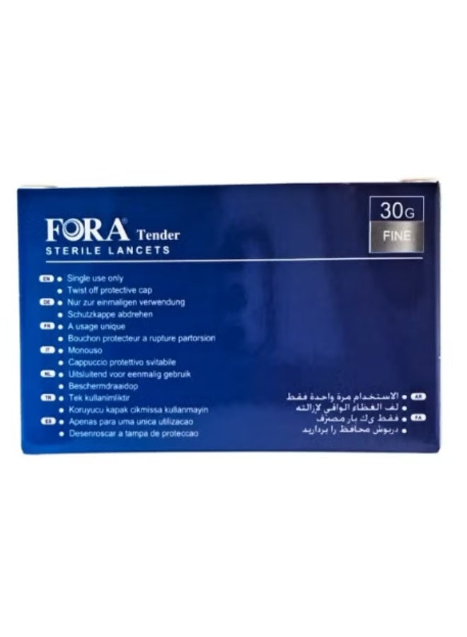 Fora Sterile Lancets Fine 100pcs 30G - Image 2
