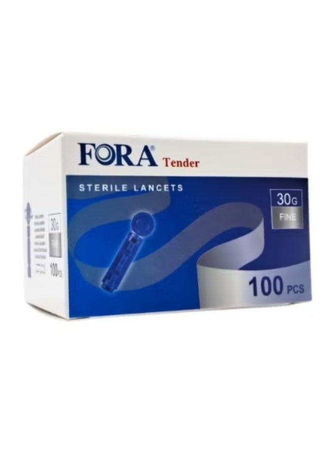 Fora Sterile Lancets Fine 100pcs 30G - Image 1
