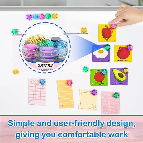 Grtard 45 Pcs Magnets for Whiteboard, Round Refrigerator Magnets Fridge Magnets Whiteboard Magnets, Dry Board Decorative Magnets Teacher Supplies for School, Home, Office (Colorful, 3cm/1.18 inch) - Image 4