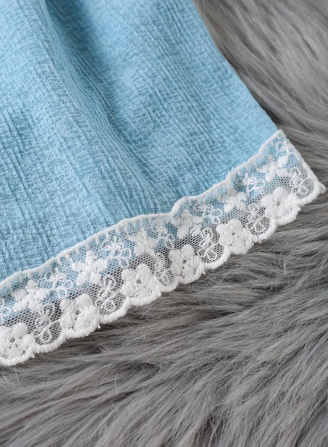 Take Two  Light Blue Lace Trim Cami and Shorts Set for Women | Best Price UAE