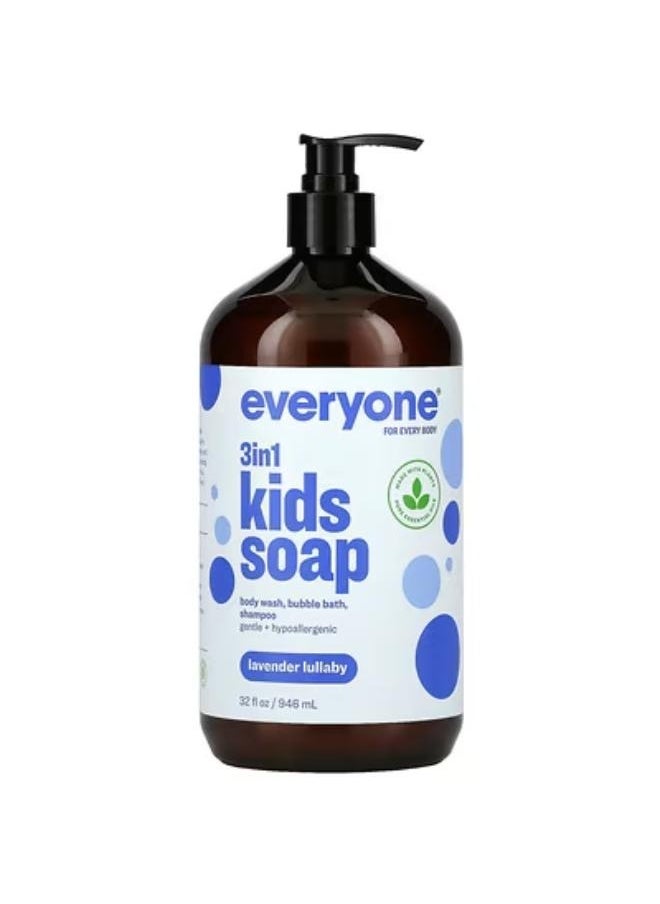 Everyone 3 in 1 Kids Soap, Lavender Lullaby, 32 fl oz (946 ml) 