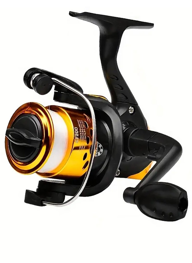 Gonice 1pc Gear Ratio 5.2:1 Spinning Reel With Fishing Line, Portable 1BB Plastic Fishing Reel, Fishing Supplies  - Image 1
