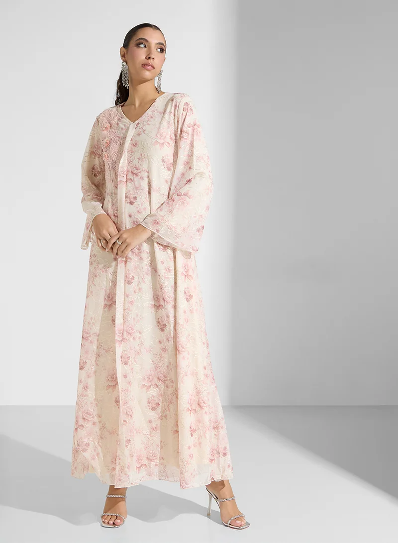 خزانة Floral Chiffon Maxi Dress