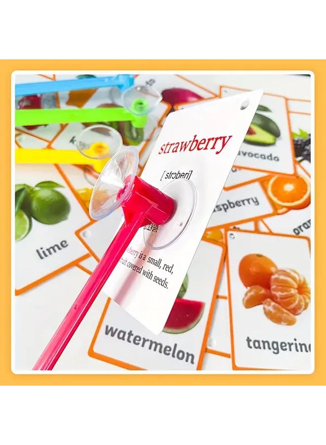 Red Yellow Suction Cup Hammer Creative Teaching Tool with Adhesive Cards - Image 1