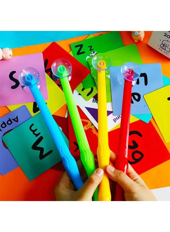 Red Yellow Suction Cup Hammer Creative Teaching Tool with Adhesive Cards - Image 4