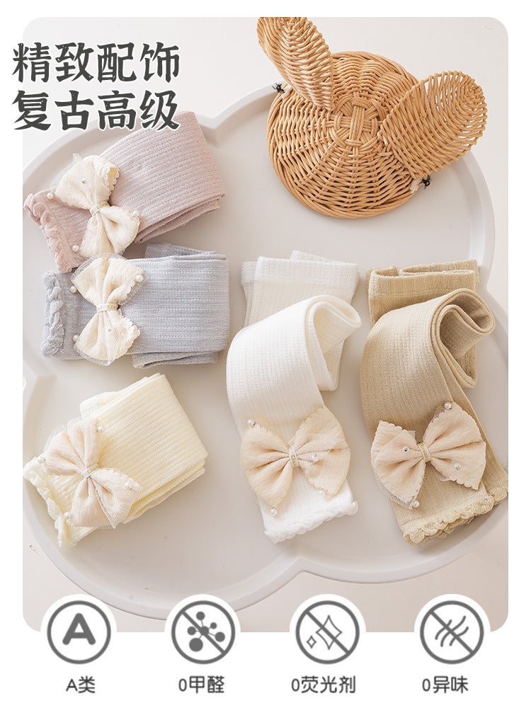 Strict Selection Of Girls' Leggings Thin Summer Mesh Breathable Nine-Point Anti-Mosquito Socks Baby Pantyhose Class A Cotton Large Elastic - Image 4
