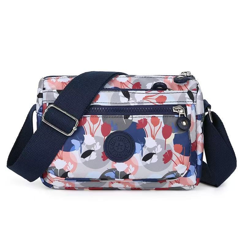 Women's Waterproof Nylon Multi-layer Crossbody Bag with Large Capacity - Image 5