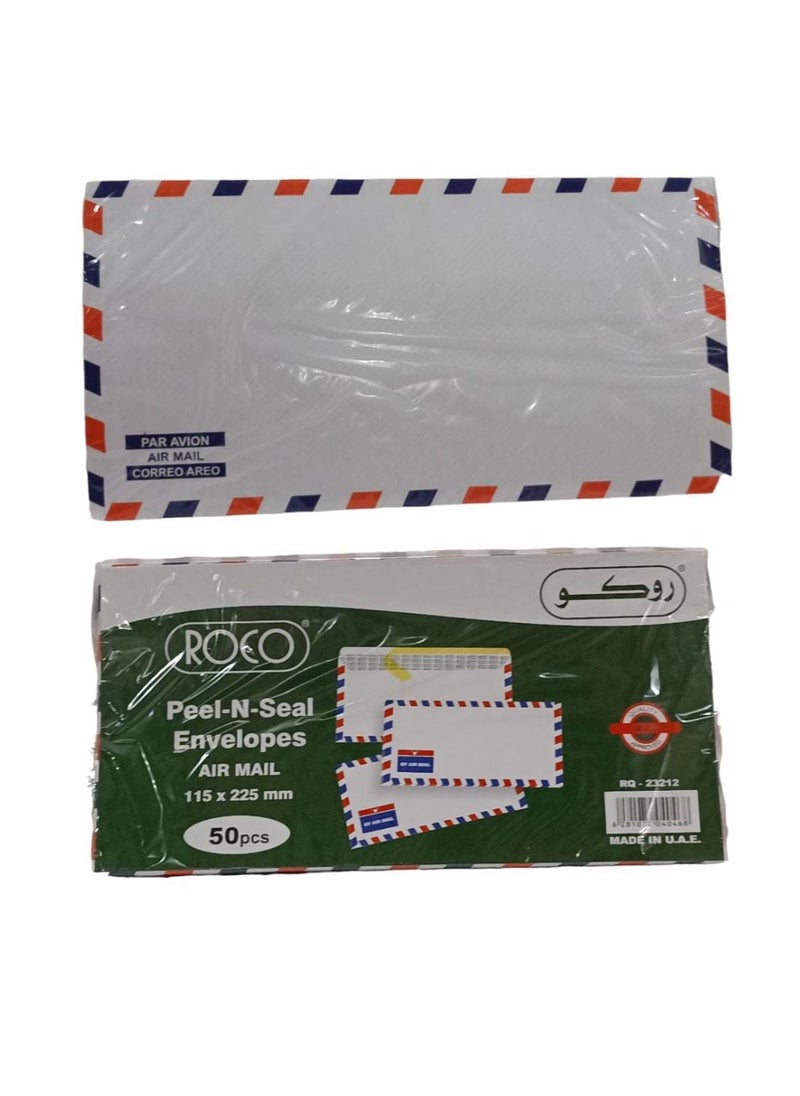 ROCO - Peel-N-Seal Airmail Envelopes Set White - Image 1