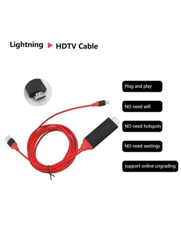 Generic - Lightning To HDMI/HDTV AV TV Cable Adapter 2meter - Image 1