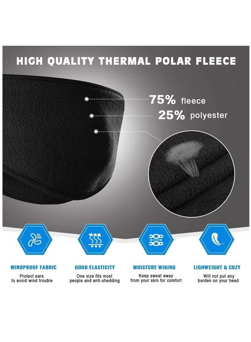 Ear Warmer Headband Muffs for Women Men Winter Fleece Thermal Cold Weather Windproof Covers Soft Full Cover Band Fitness Running Cycling（dark grey） - Image 3