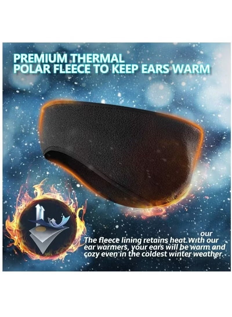 Ear Warmer Headband Muffs for Women Men Winter Fleece Thermal Cold Weather Windproof Covers Soft Full Cover Band Fitness Running Cycling（dark grey） - Image 5