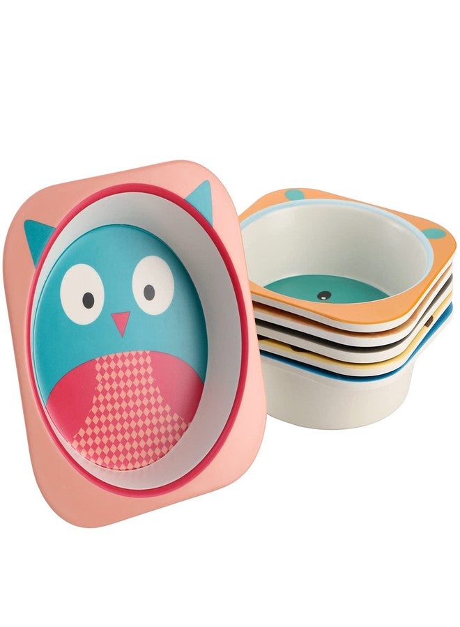 ZEAYEA 6 Pack 10 Oz Small Bowls, Durable Cartoon Bowls for Children, BPA Free Cute Snack Bowl, Square Dinner Tableware for Serving Soup, Cereal, Pasta, Ice Cream, Dishwasher Safe - Image 3