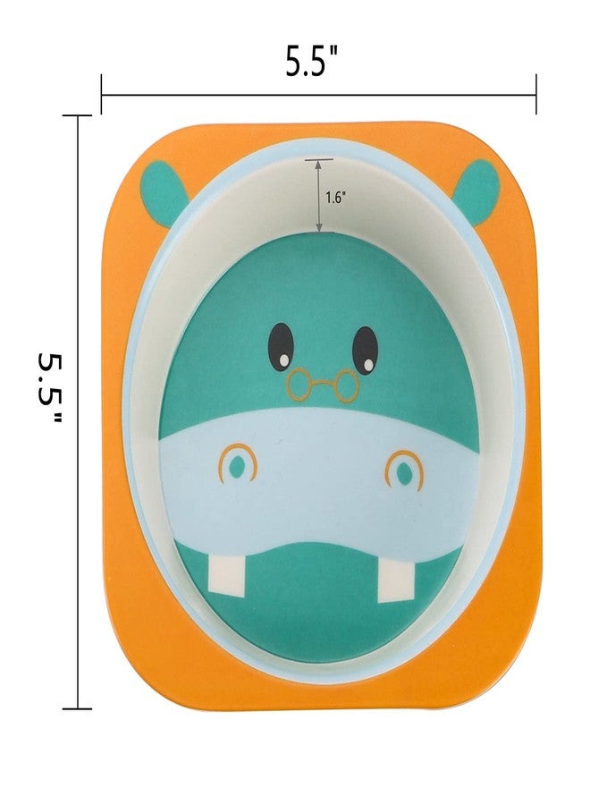 ZEAYEA 6 Pack 10 Oz Small Bowls, Durable Cartoon Bowls for Children, BPA Free Cute Snack Bowl, Square Dinner Tableware for Serving Soup, Cereal, Pasta, Ice Cream, Dishwasher Safe - Image 2