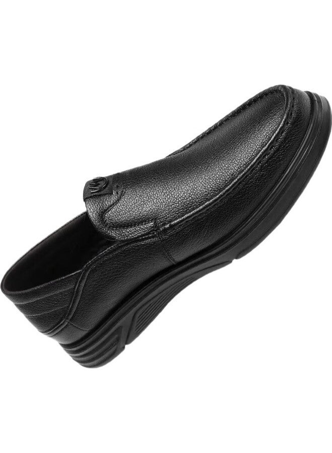 Strongman Comfortable Soft Sheepskin Men'S Shoes Breathable Simple Business Casual Leather Shoes Jda351316 Black 41 - Image 1