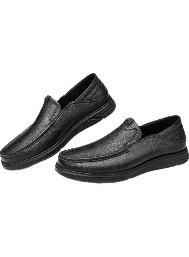 Strongman Comfortable Soft Sheepskin Men'S Shoes Breathable Simple Business Casual Leather Shoes Jda351316 Black 41 - Image 2