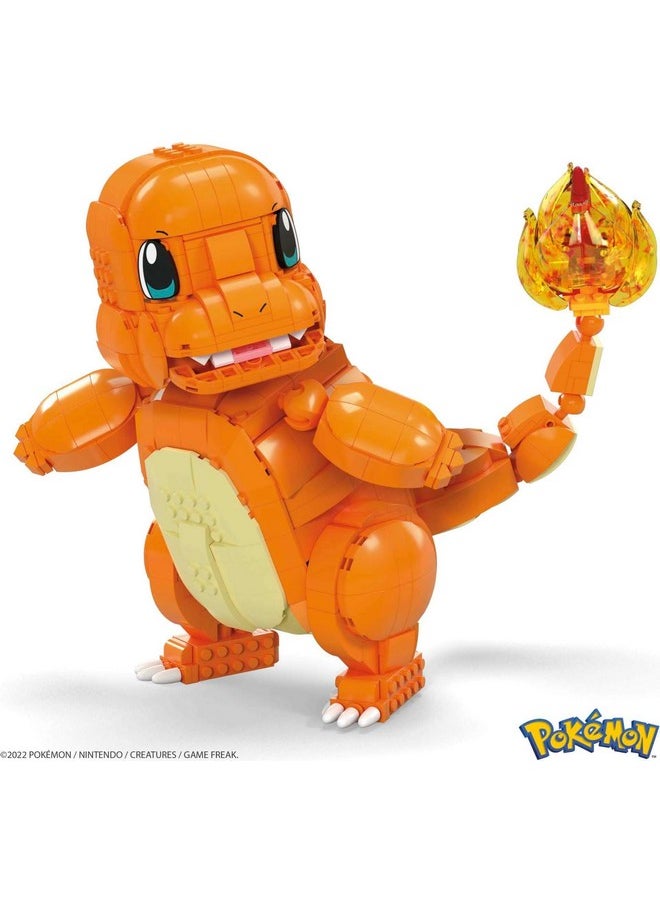 Mega Brands MEGA Pokémon Jumbo Charmander Building Set with 750 Compatible Bricks and Pieces and Poké Ball, Toy Gift Set for Ages 10 and up, HHL13  - Image 2