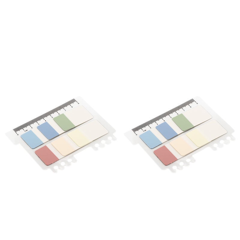 2 Sets Transparent Sticky Notes 6 Colors Morandi Waterproof Translucent PET Sticky Notes for File Classification Index Labels - Image 3