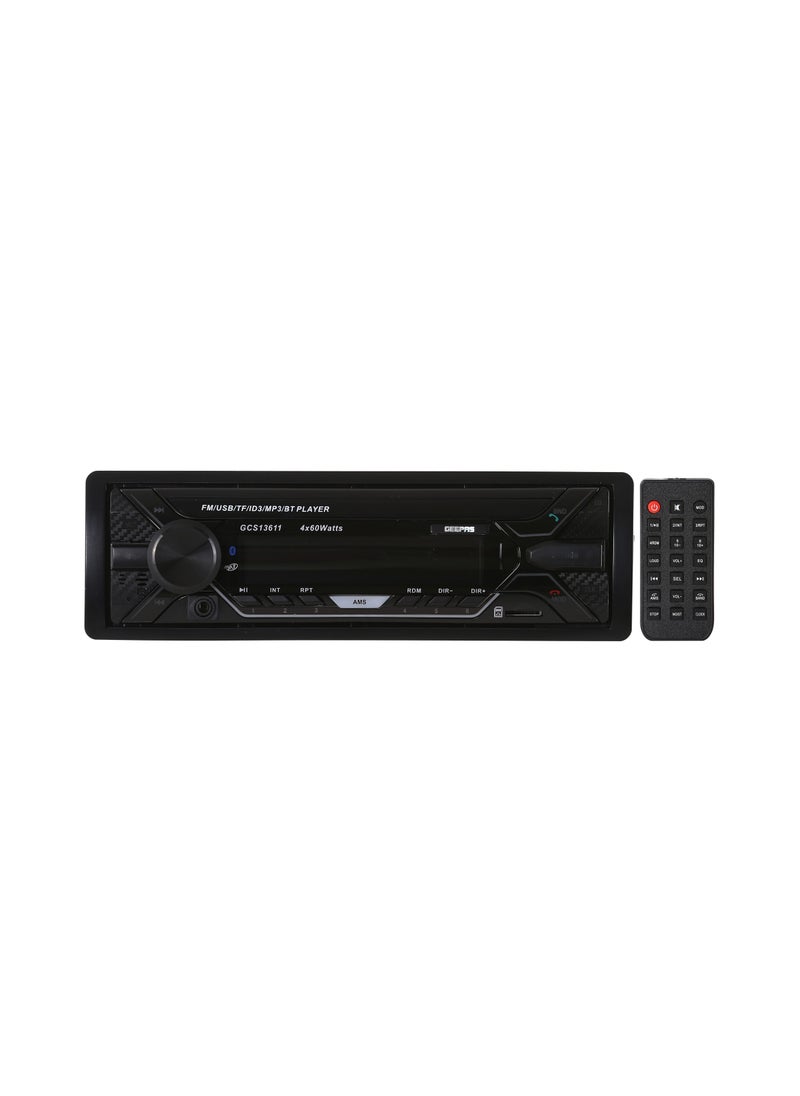 Car FM/USB/MP3/BT Player, LCD Display, GCS13611, Dynamic Equaliser, Radio Station Memory Function, Multi-Function Rubber Remote Control, Multi Colourful LCD Digital Mask Display