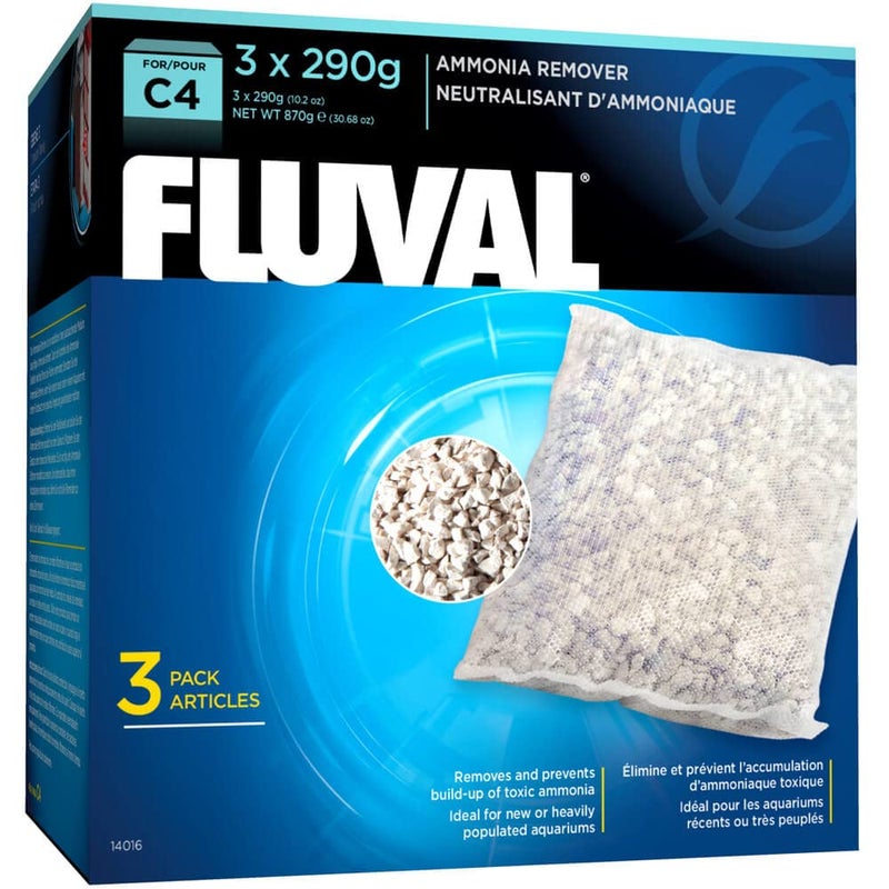 Fluval C4 Ammonia Remover, Replacement Aquarium Filter Media, 3-Pack, 14016 - Image 1