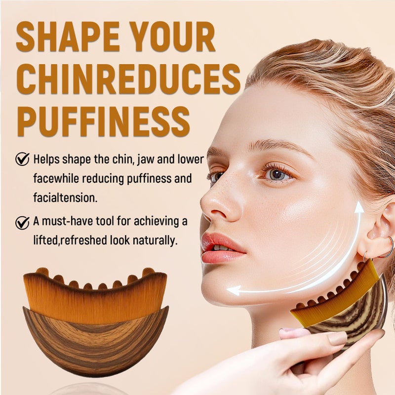 sprsum Lymphatic Contour Face Brush,Dry Lymphatic Contour Face Brush Soft Set,Lymphatic Drainage Massager for Face,Chin & Neck Relaxation,Portable Beauty Tool with Travel Case. Style B - Image 4