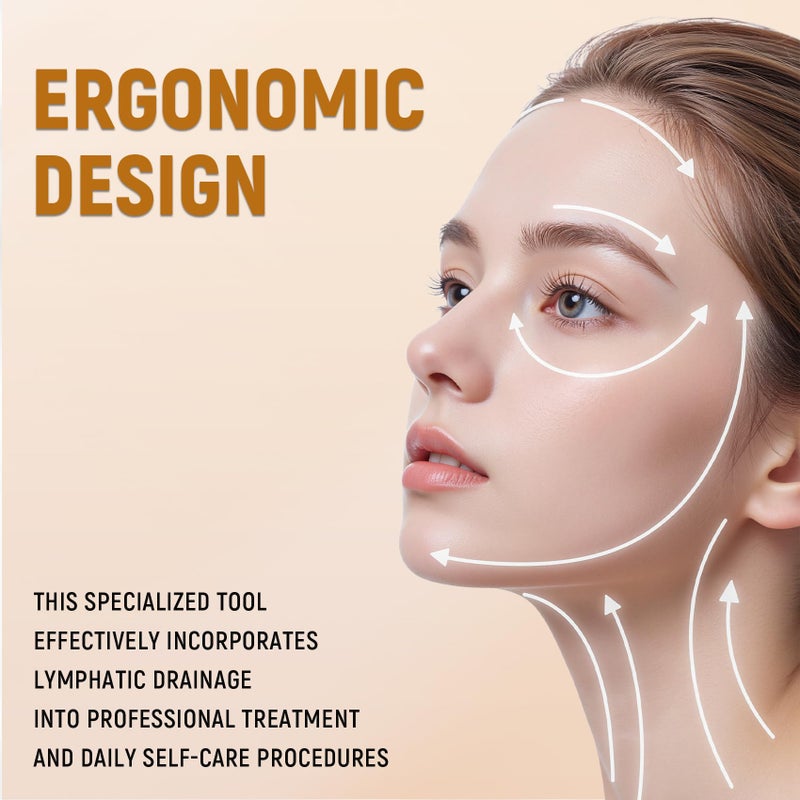 sprsum Lymphatic Contour Face Brush,Dry Lymphatic Contour Face Brush Soft Set,Lymphatic Drainage Massager for Face,Chin & Neck Relaxation,Portable Beauty Tool with Travel Case. Style B - Image 3