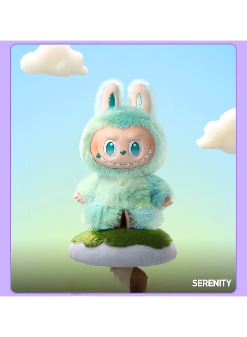Doll Pendant Labubu 3rd Generation Macaron Vinyl Plush Doll 17cm, Green - Serenity  - Image 2
