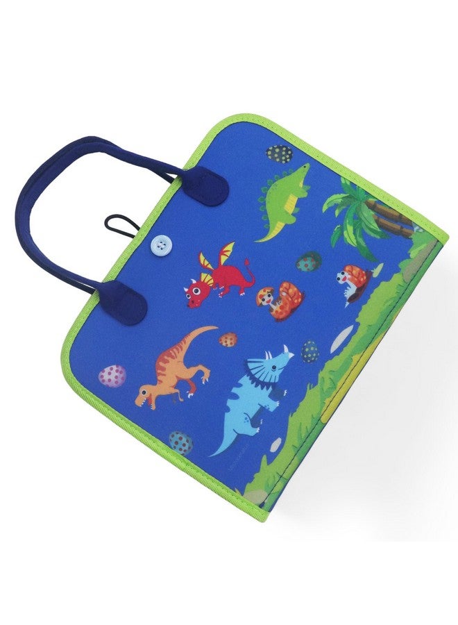 كراديل كروفت كتب ألعاب قماشية من Kradyl Kroft للأطفال والرضع | ألوان وملمس نابض بالحياة | كتب تعليمية وترفيهية للأطفال الصغار (ديناصور أزرق) - Image 4