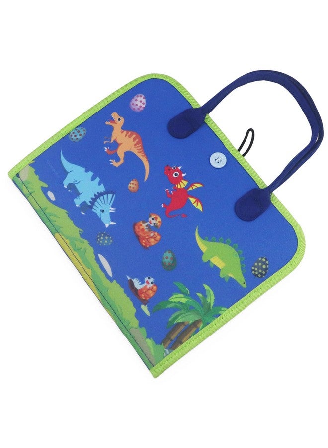 كراديل كروفت كتب ألعاب قماشية من Kradyl Kroft للأطفال والرضع | ألوان وملمس نابض بالحياة | كتب تعليمية وترفيهية للأطفال الصغار (ديناصور أزرق) - Image 1