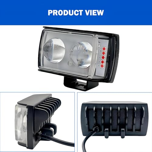 Pivalo 45W Fog Light 12-24 V LED Spot Beam Projector Lamp with Handlebar Switch High Brightness Universal Mini Driving Dual Lens for All Motorcycle Bikes Scooty and Cars (Pack of 2, Multicolour) - Image 2