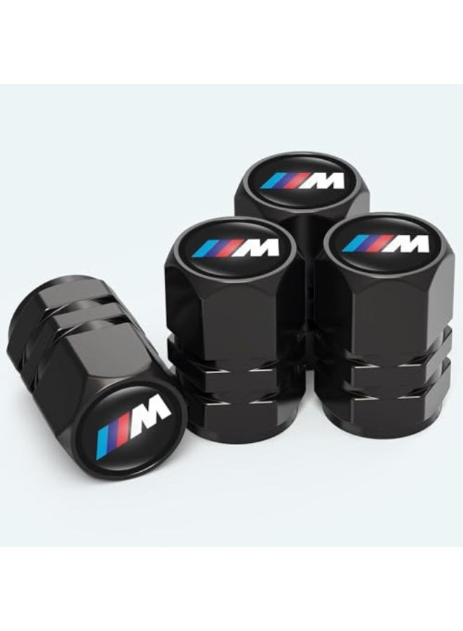 بي ام دبليو موتور سبورت غطاء صمامات الإطارات 4PCS، أغطية إطارات سيارات متوافقة مع BMW M M2 M4 M5 M6 M8 X1 X2 X3 X5 X6 M135i M240i Z4 328i X7، غطاء مانع للتسرب والغبار لإطارات السيارات - Image 2