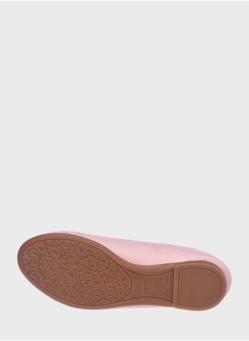 Klin - Kids Heart Print Slip On Ballerinas - Image 1