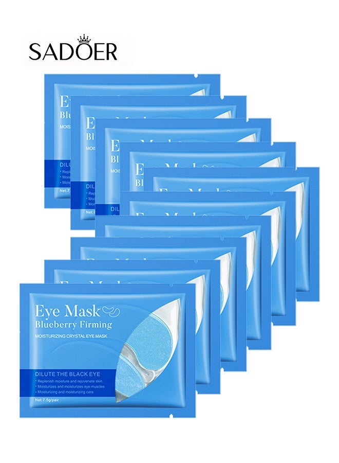 SADOER 10Pcs Under Eye Patches Blueberry Collagen Eye Mask Eye Gel Treatment Masks For Reducing Dark Circles, Puffy Eyes And Anti Aging, Under Eye Gel Pads Blueberry - Image 1