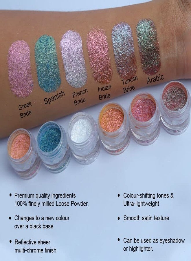 Veoni Belle Multichrome Duochrome eyeshadow glitter pigment (french Bride) - Image 2