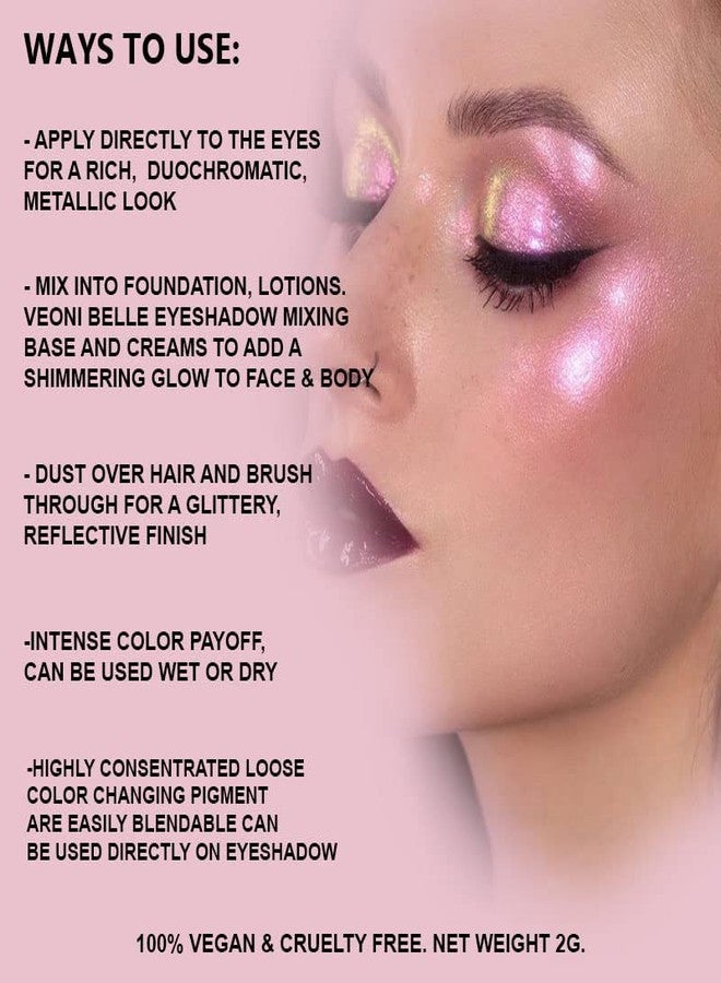Veoni Belle Multichrome Duochrome eyeshadow glitter pigment (french Bride) - Image 3