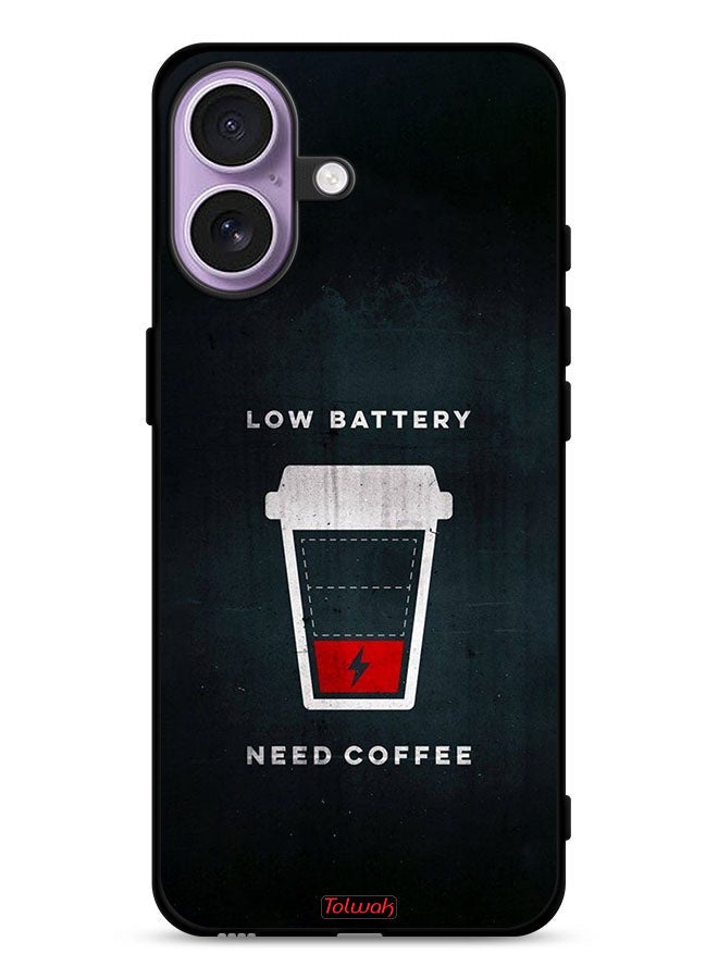 Tolwak Apple iPhone 17 Protective Case Cover Low Battery Need Coffee - Image 1
