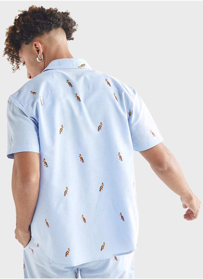 FAV Bird Print Relaxed Fit Shirt  - Image 2