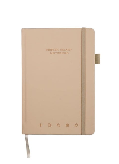 Cuir Ally Dexter Smart Erasable & Reusable Notebook (Cream), For Goals & Time Management, Includes Pen