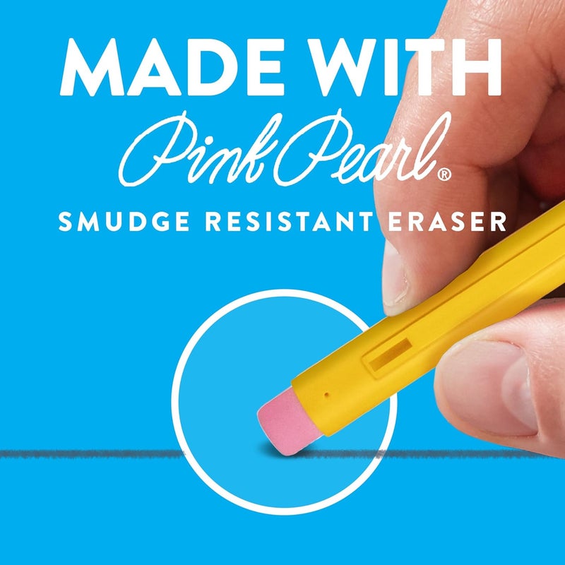Papermate SharpWriter Mechanical Pencils Yellow | 0.7 mm | Shock-Absorbing Tip | Twistable Tip | No Sharpening Needed | 36 Count, Pack of 6 - Image 3