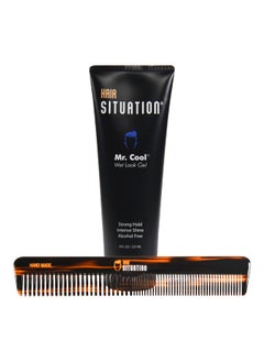 Hair Situation Mr. Cool Wet Look Hair Gel and Full Size Comb 
