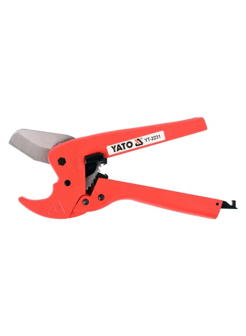 قاطع أنابيب YATO PVC مقاس 42 مم YT-2231، أداة قطع أنابيب شديدة التحمل لأنابيب PVC البلاستيكية وأنابيب PPR وPE، بمقبض مريح