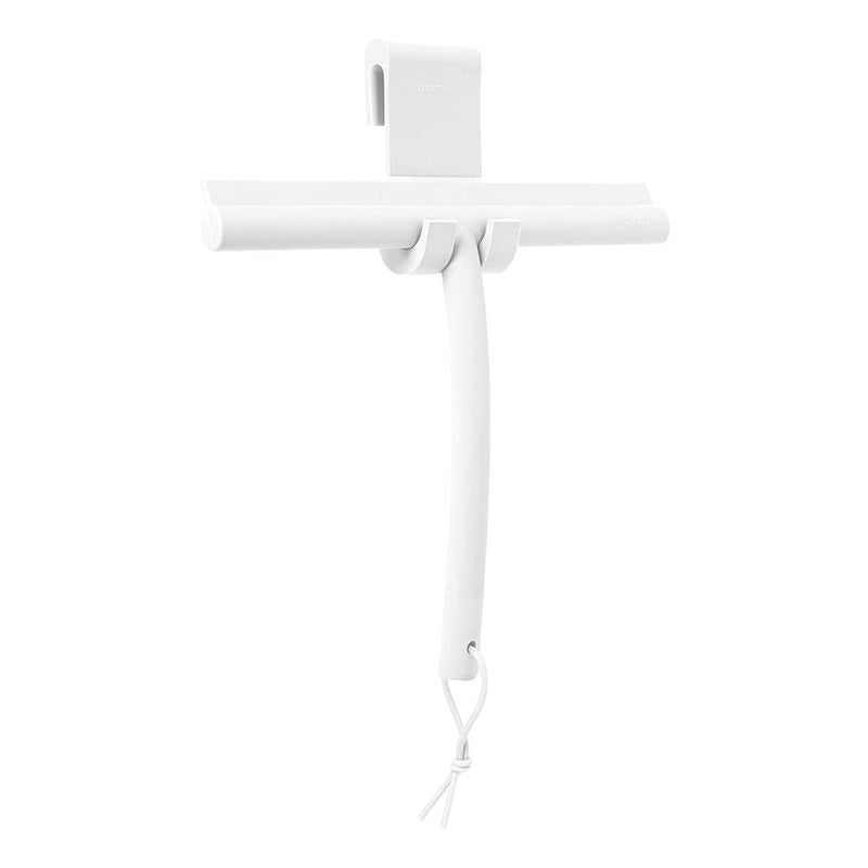 blomus VIPO Shower Squeegee with Holder 24 cm Wide Silicone Squeegee for Shower Bathroom Window Squeegee Windscreen Squeegee White