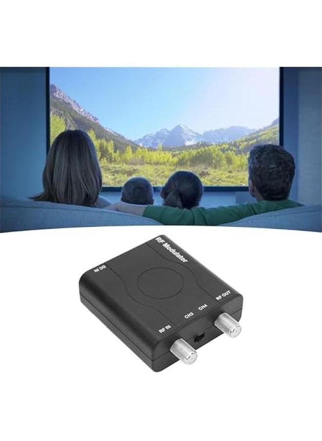 Generic - RF Modulator Coax Adapter VHF HD Digital Video Input Converter, Support NTSC Format Output 1080P PLL Control of VHF Operating Frequency, HDM61 to RF Modulator - Image 1