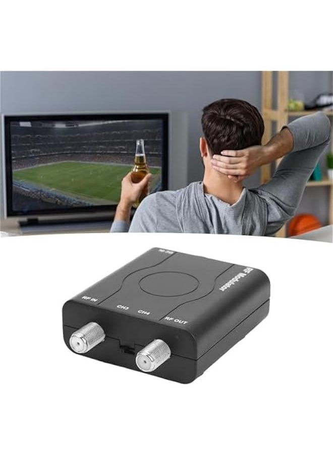 Generic - RF Modulator Coax Adapter VHF HD Digital Video Input Converter, Support NTSC Format Output 1080P PLL Control of VHF Operating Frequency, HDM61 to RF Modulator - Image 1