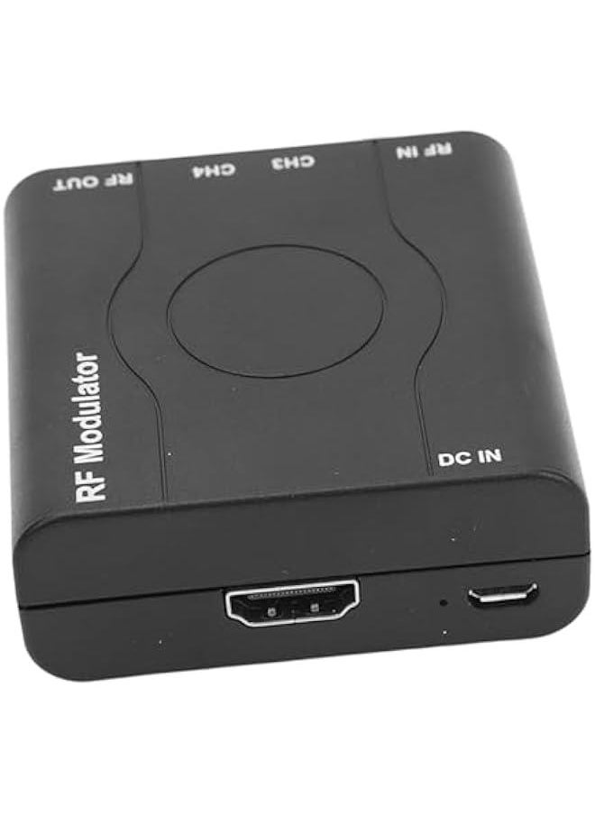 Generic - RF Modulator Coax Adapter VHF HD Digital Video Input Converter, Support NTSC Format Output 1080P PLL Control of VHF Operating Frequency, HDM61 to RF Modulator - Image 1